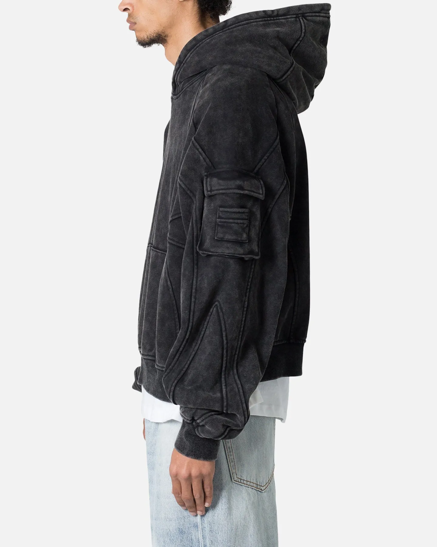 MNML Pocket Hoodie Charcoal Grey