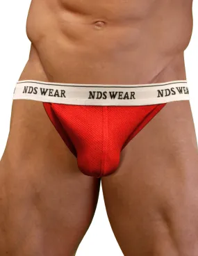 NDS Wear Cotton Mesh Mens Jockstrap Red - BLOWOUT SALE!