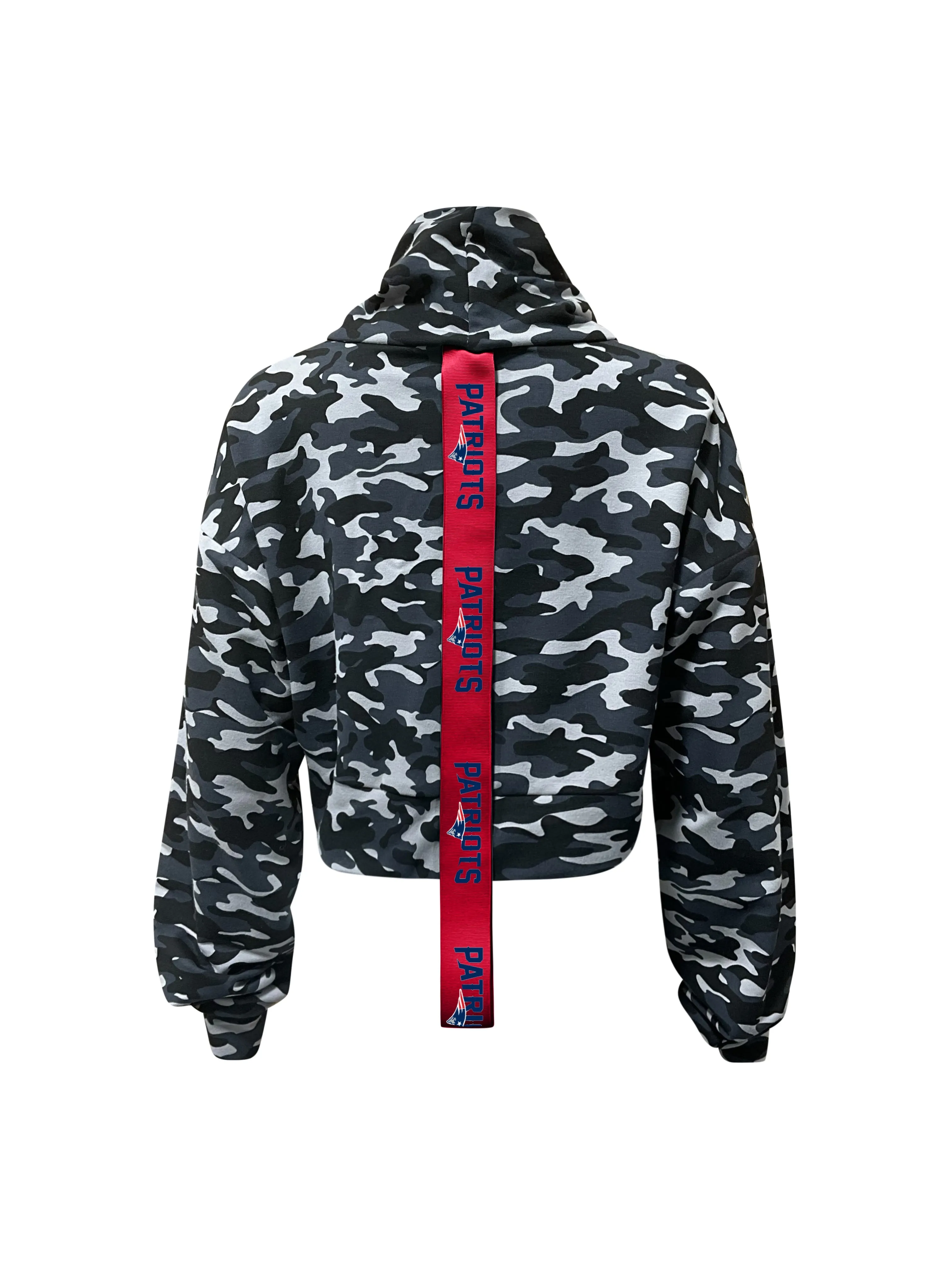 New England Patriots Crop Camo Sweatshirt