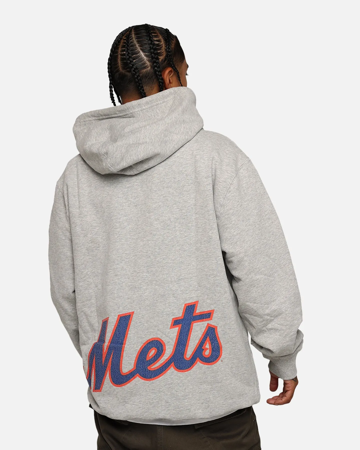 New Era New York Mets Pullover Hoodie Grey