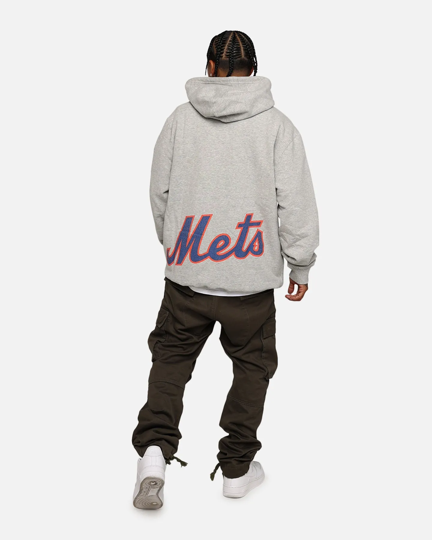 New Era New York Mets Pullover Hoodie Grey