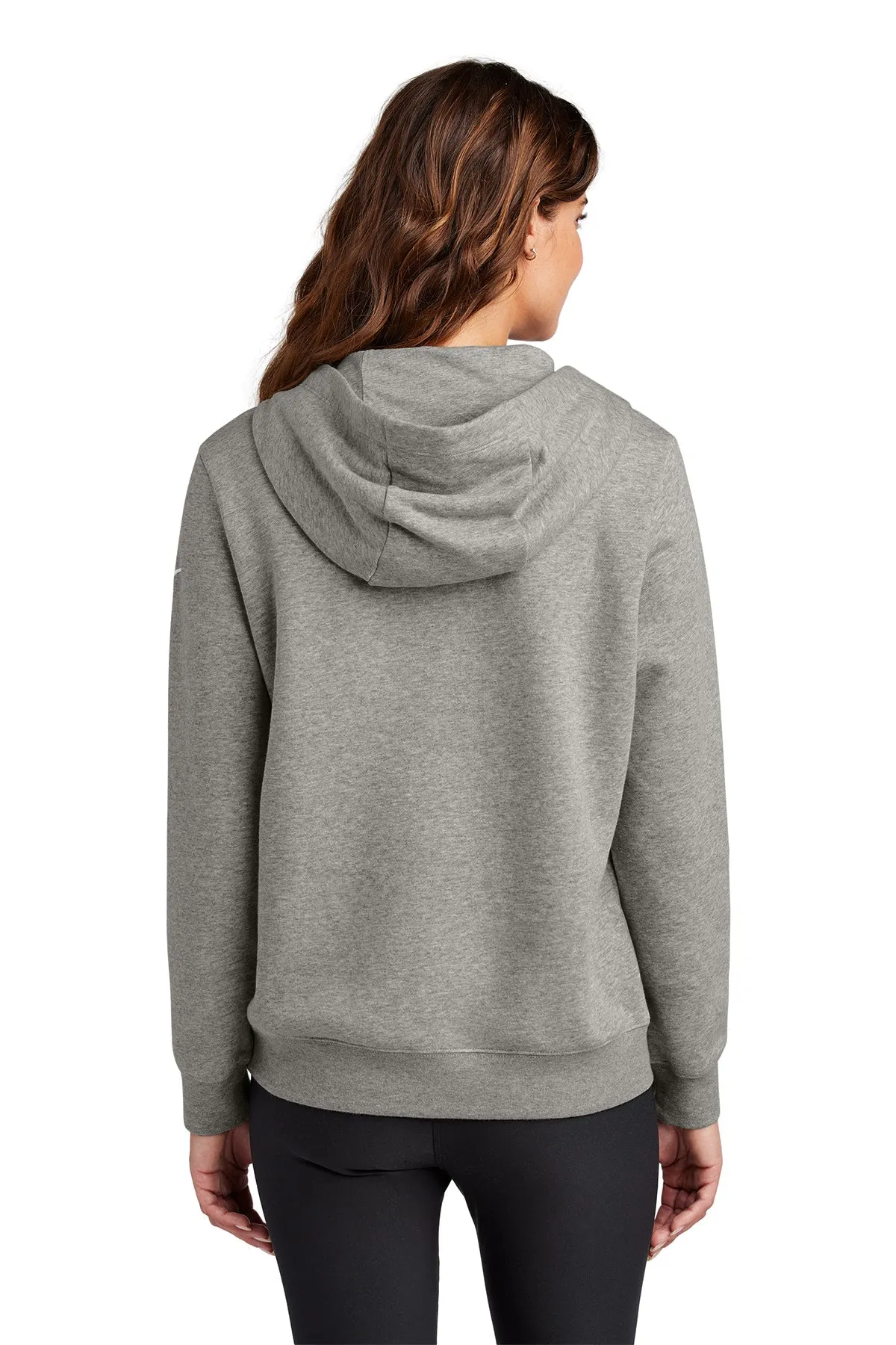 Nike Ladies Club Fleece Pullover Custom Hoodies, Dark Grey Heather