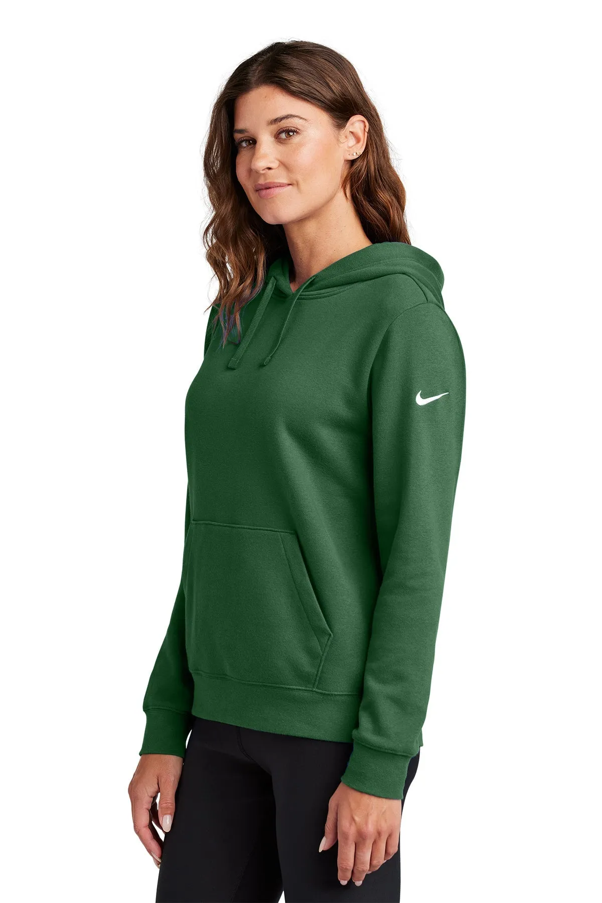 Nike Ladies Club Fleece Pullover Custom Hoodies, Gorge Green