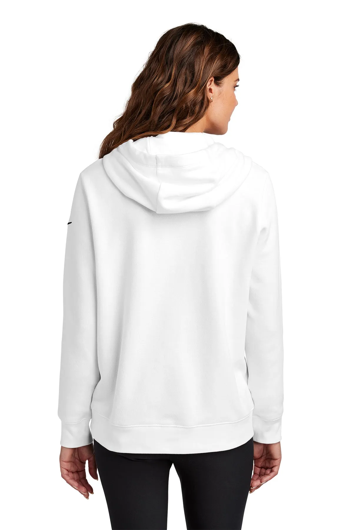 Nike Ladies Club Fleece Pullover Custom Hoodies, White