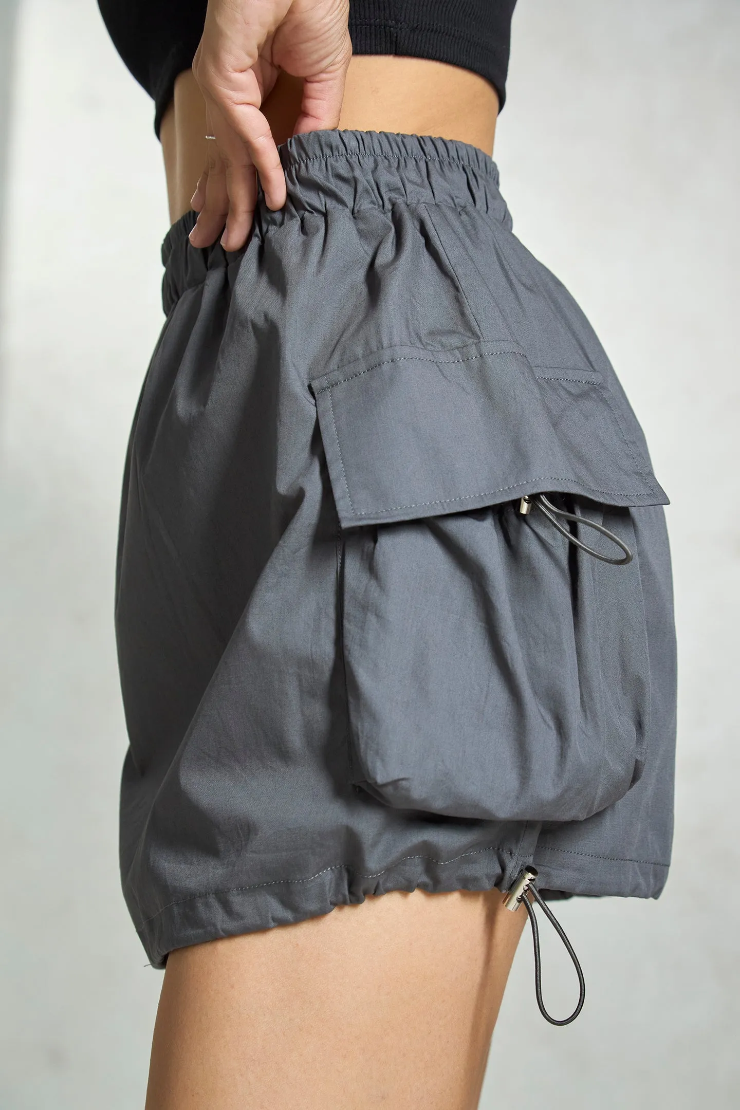 Onyx|Utility Balloon-hem Mini Skirt