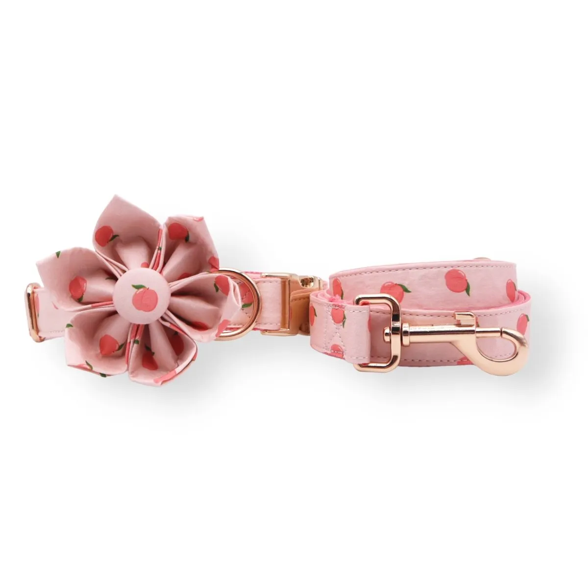 Peach Flower Unbreakable Collar™ & Leash Set