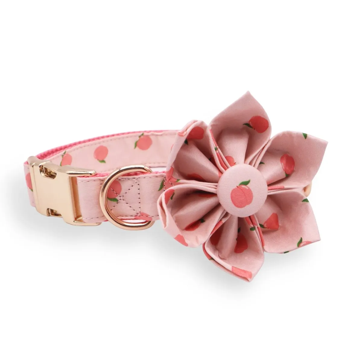 Peach Flower Unbreakable Collar™ & Leash Set