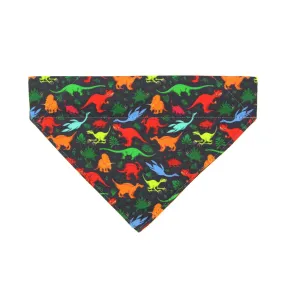 Pet Bandana - "Dinosaurus Rex" - Colorful Dinosaur Bandana for Cat   Small Dog / Slide-on Bandana / Over-the-Collar (One Size)