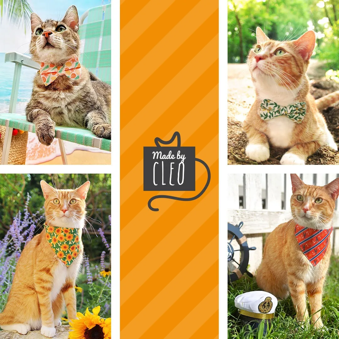 Pet Bandana - "Golden Vine" - Rifle Paper Co® Green Leaf Bandana for Cat   Small Dog / Slide-on Bandana / Over-the-Collar (One Size)