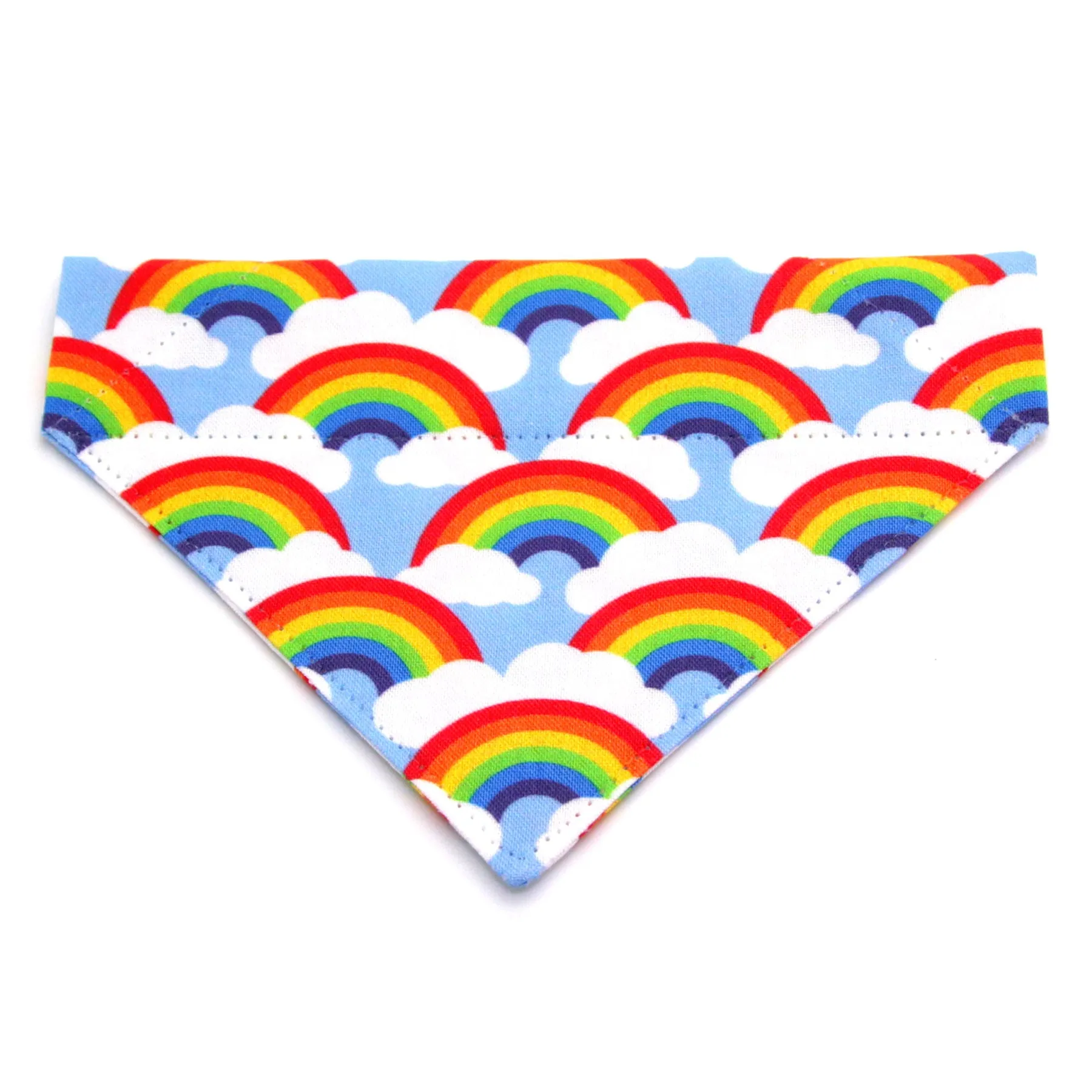 Pet Bandana - "Rainbow Magic" - 80s Retro Bandana for Cat   Small Dog / Birthday / LGBTQ Pride / Slide-on Bandana / Over-the-Collar (One Size)