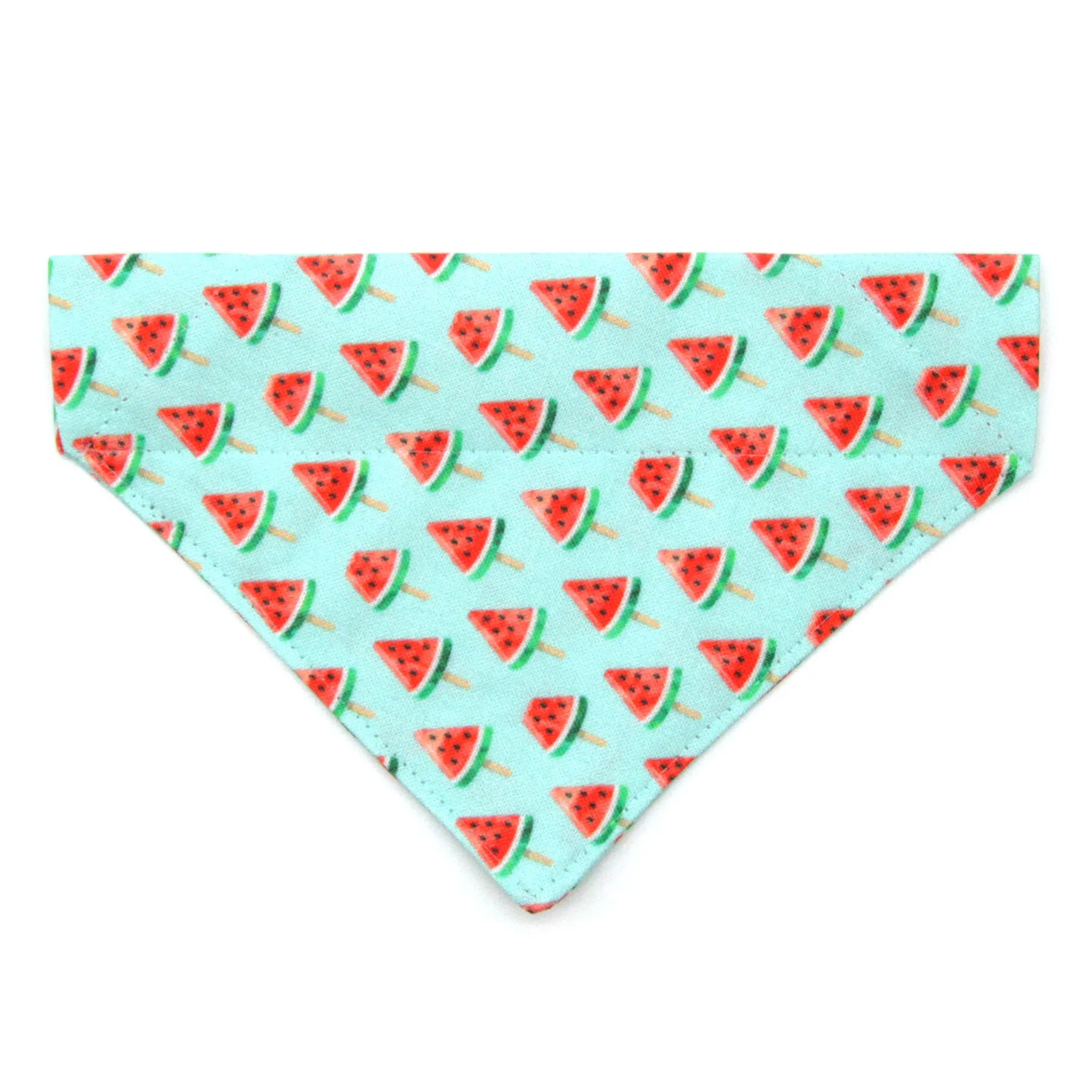 Pet Bandana - "Watermelon Pops" - Fruit Bandana for Cat   Small Dog / Food, Popsicle, Summer, Fun / Slide-on Bandana / Over-the-Collar