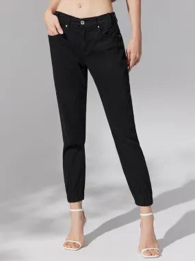 Plain Pocket Buttton Front Pencil Jeans