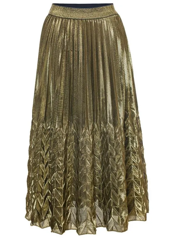 Pleated Skirt Long Waist Large Fishtail Skirt