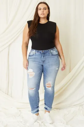 Plus Mid Rise Ankle Skinny Jeans