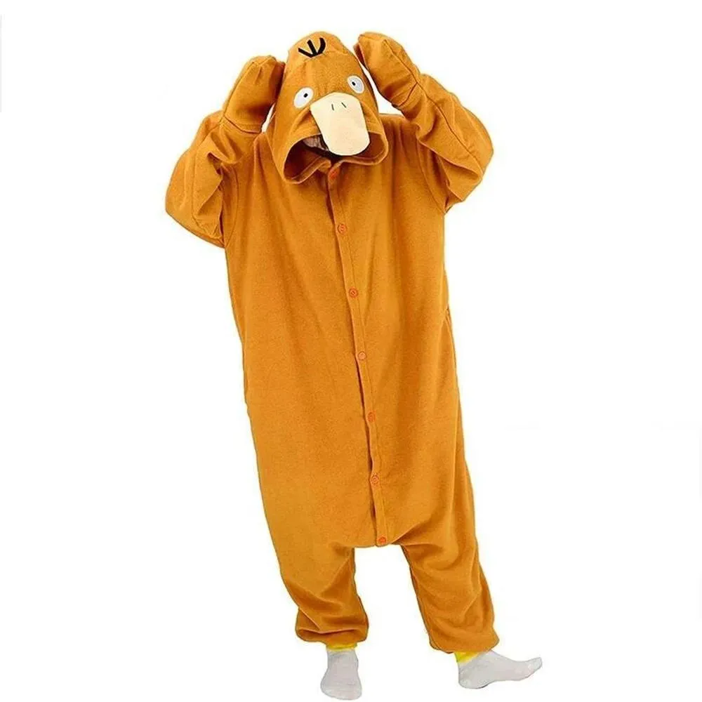 Pokémon Psyduck Kigurumi Onesies Game Pajamas Pyjamas Halloween Costume