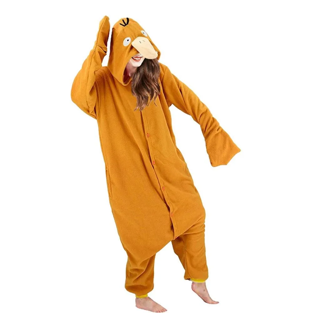 Pokémon Psyduck Kigurumi Onesies Game Pajamas Pyjamas Halloween Costume