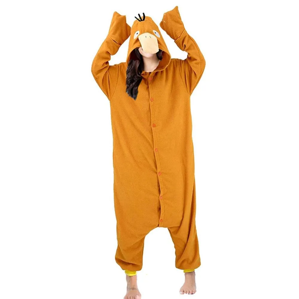 Pokémon Psyduck Kigurumi Onesies Game Pajamas Pyjamas Halloween Costume