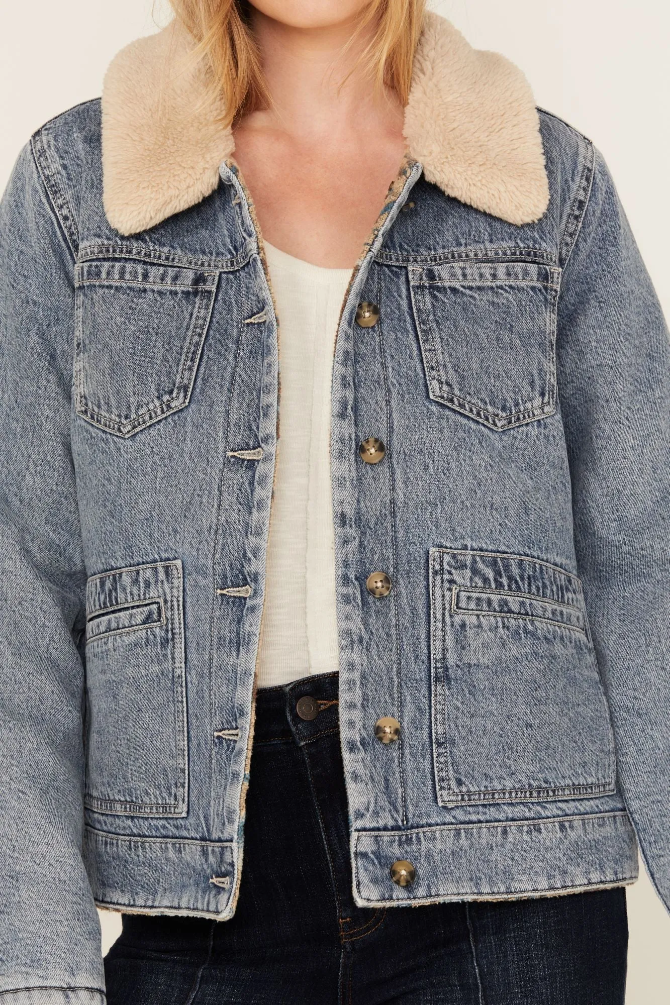 Pony Up Reversible Denim Blanket Jacket