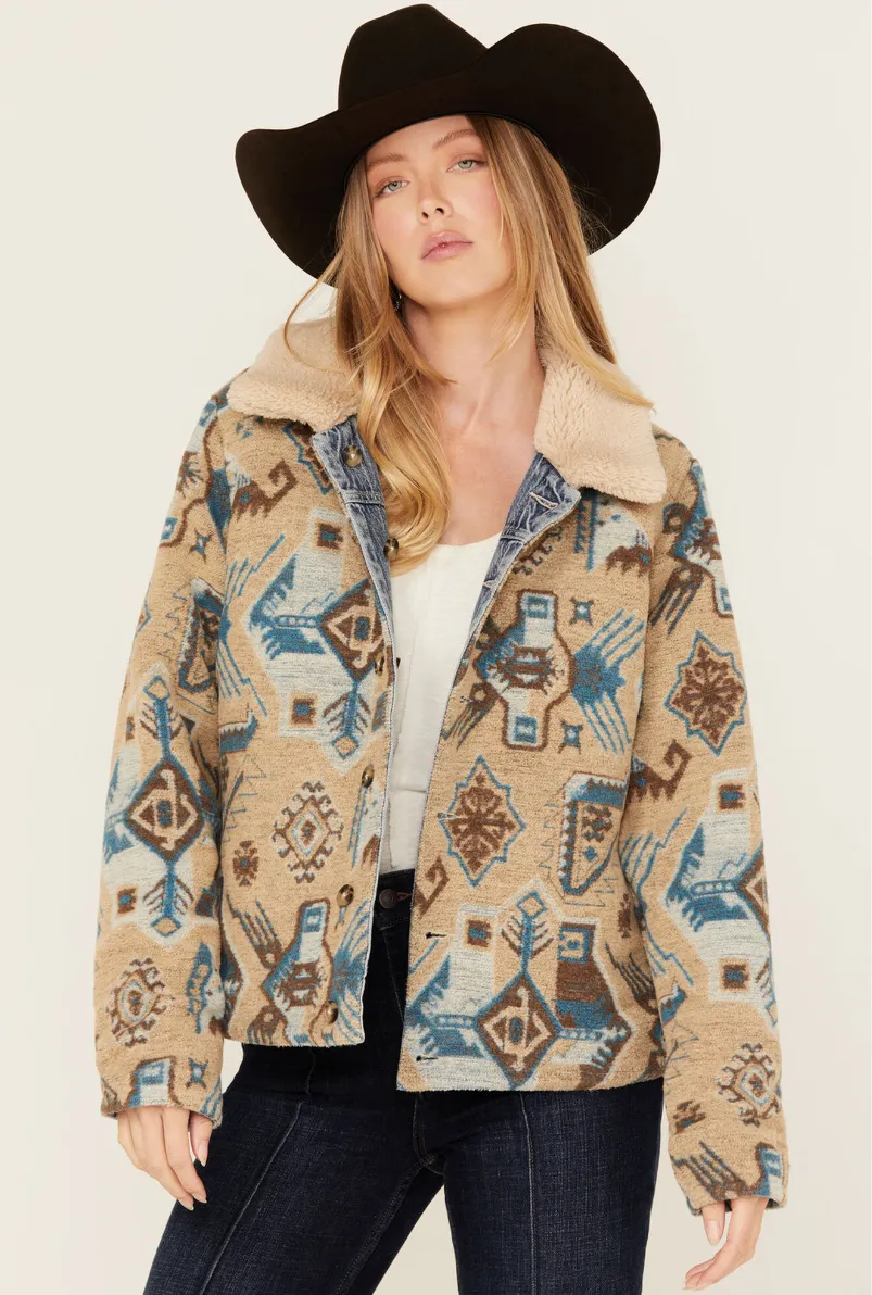 Pony Up Reversible Denim Blanket Jacket