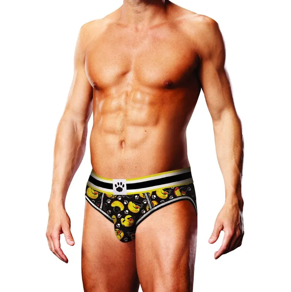 Prowler Rubber Ducks Open Brief - XL (Black/Yellow)