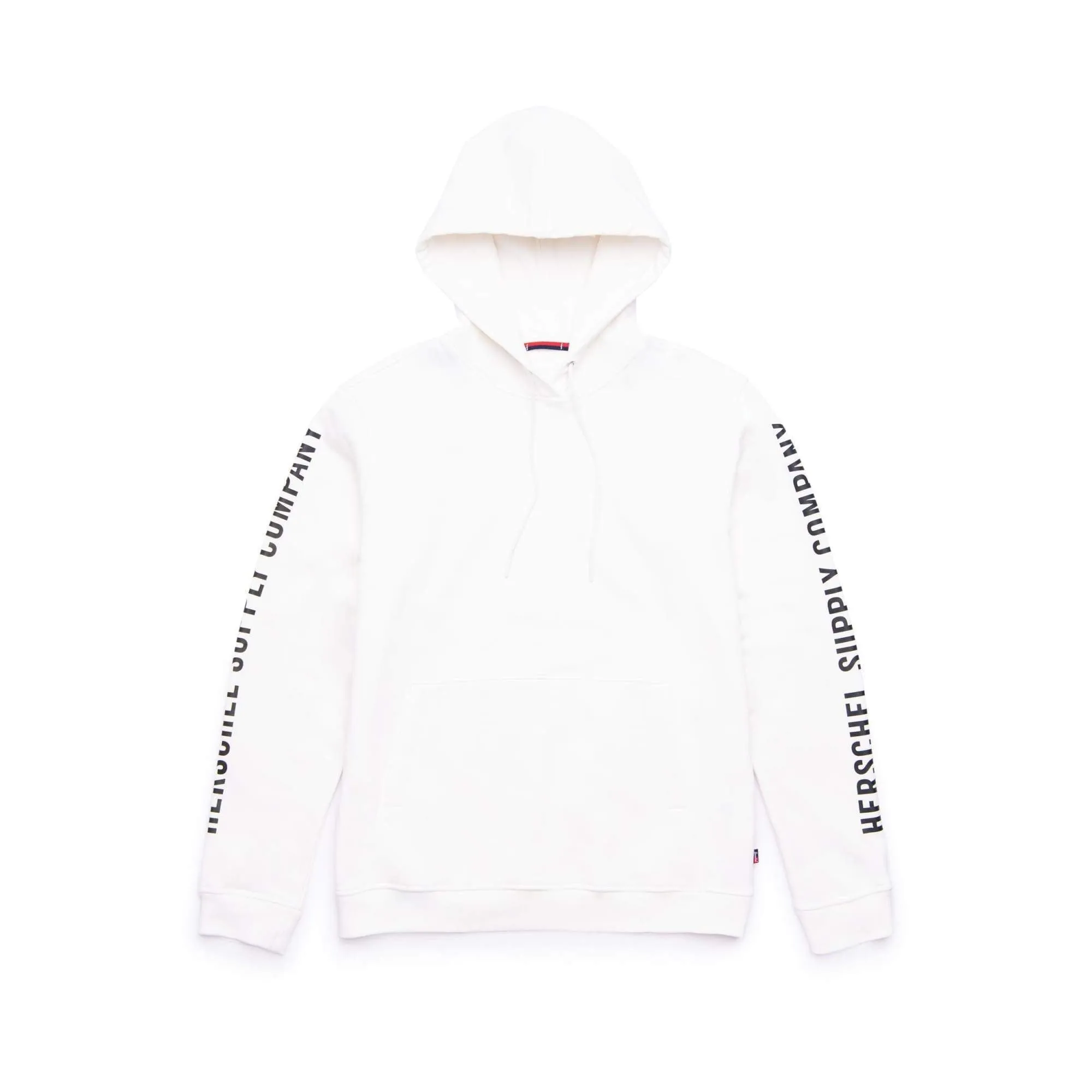 Pullover Hoodie Sleeve Print De Blanc/Black