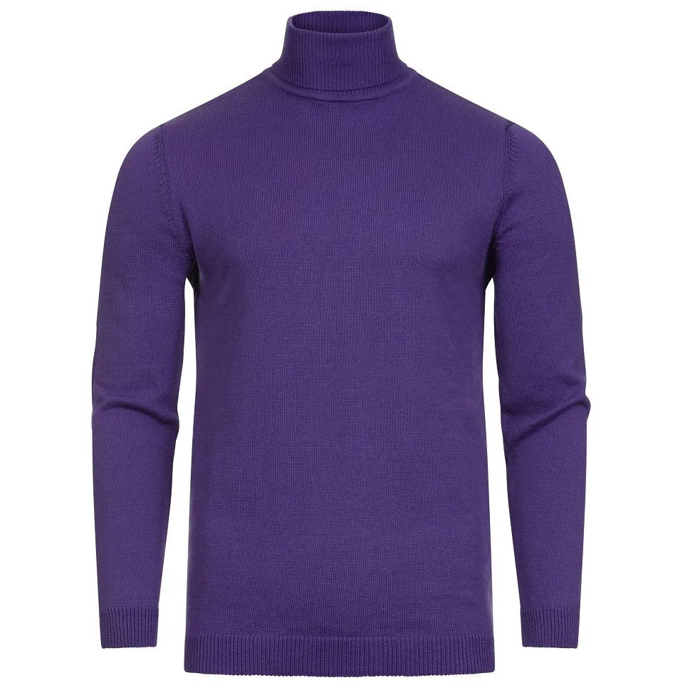 Purple Turtleneck Sweater