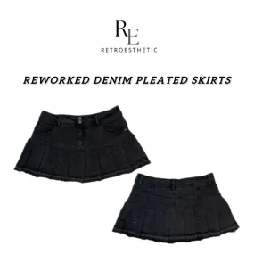 REWORKED Denim Pleated Skirt (AW24)