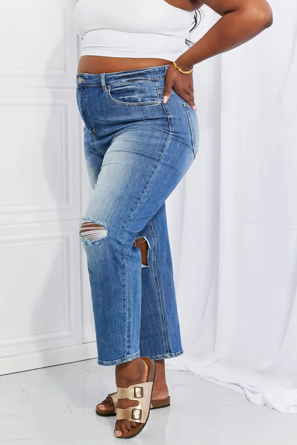 RISEN Full Size Emily High Rise Relaxed Jeans [Online Exclusive]