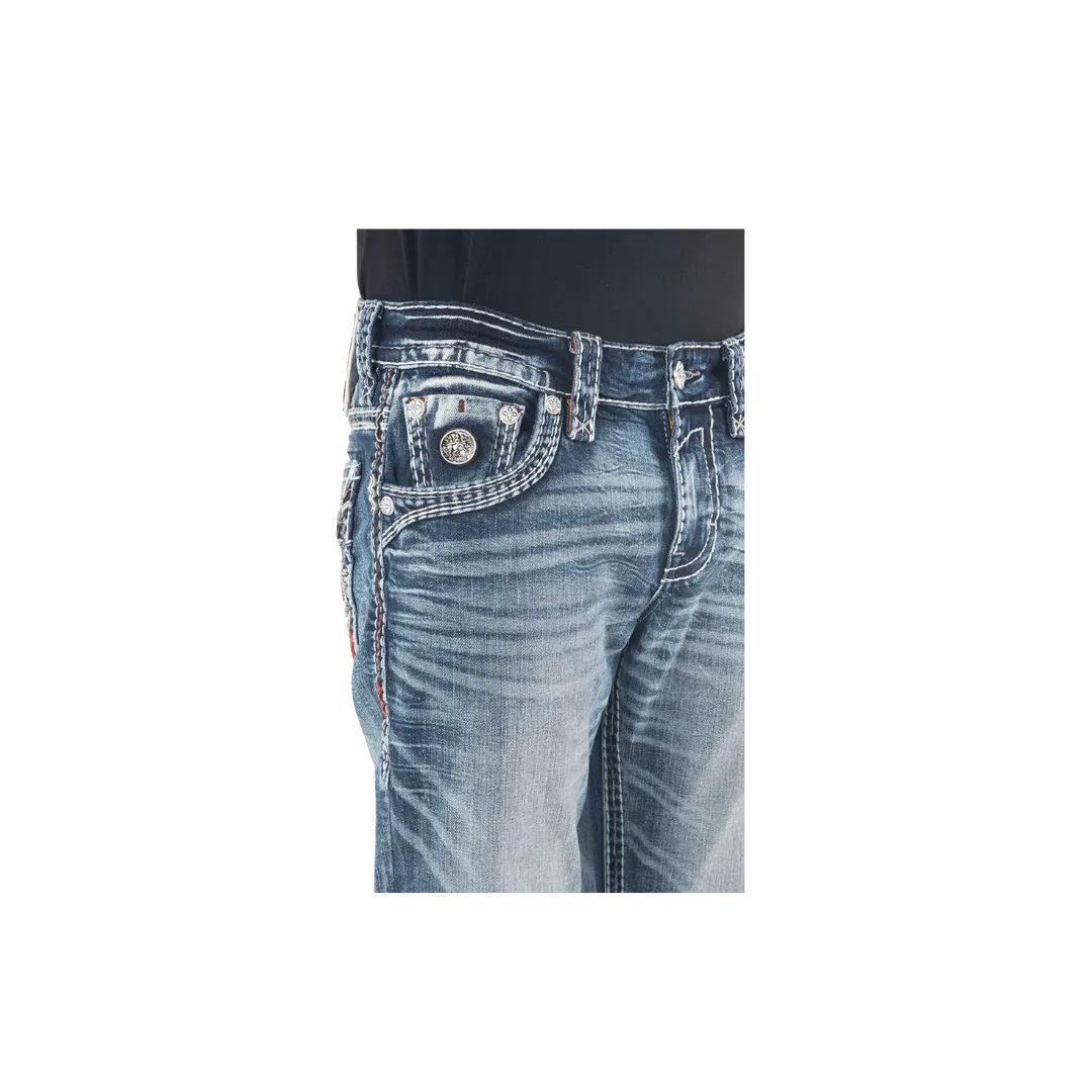 Rock Revival Men's Matteo Boot Cut Blue Jean