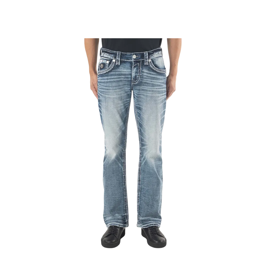 Rock Revival Men's Matteo Boot Cut Blue Jean