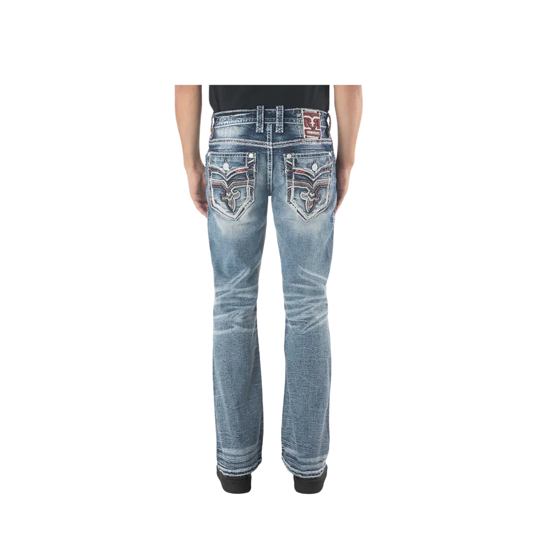 Rock Revival Men's Matteo Boot Cut Blue Jean