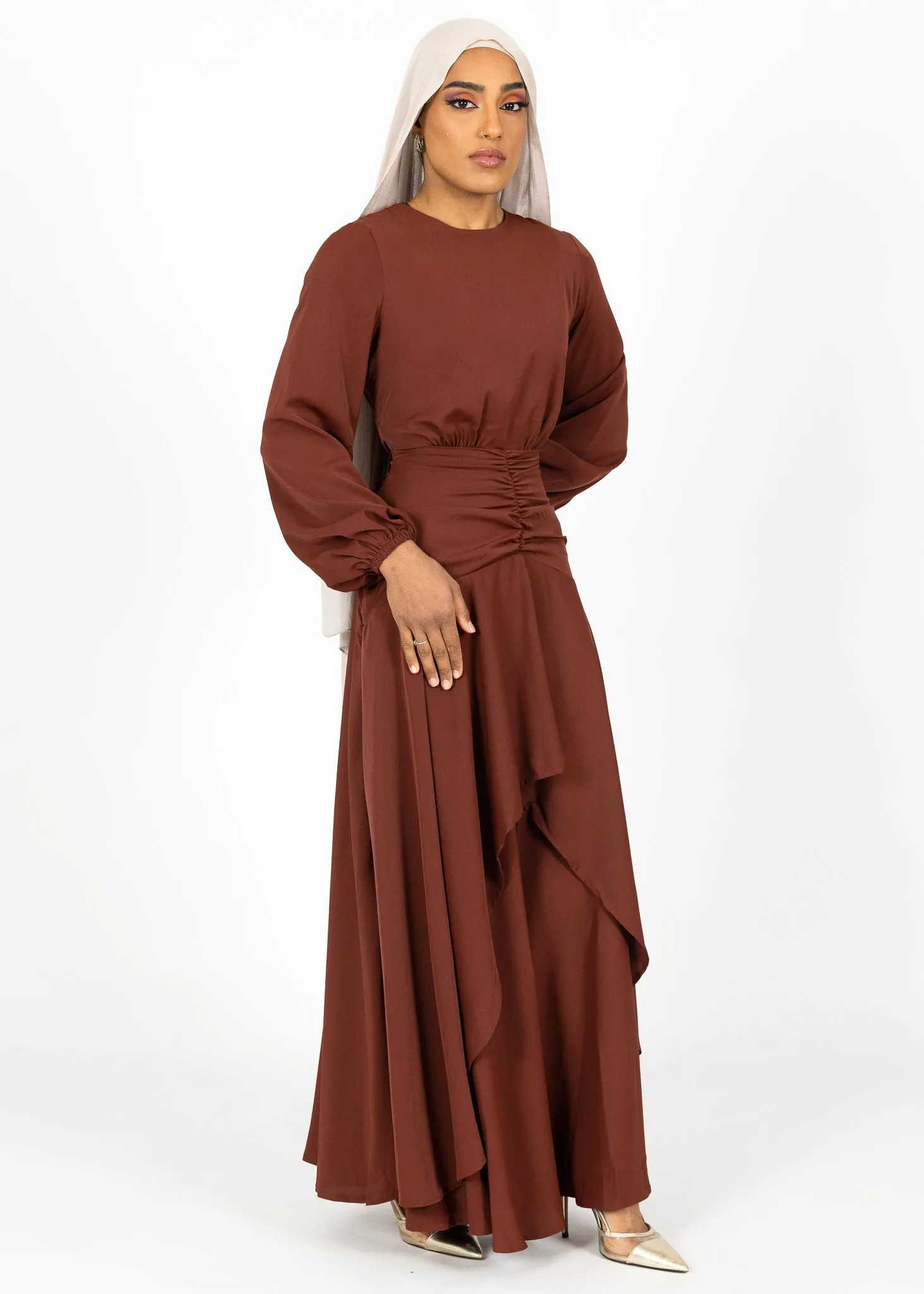 Ruby Ruffle Bottom Maxi Dress