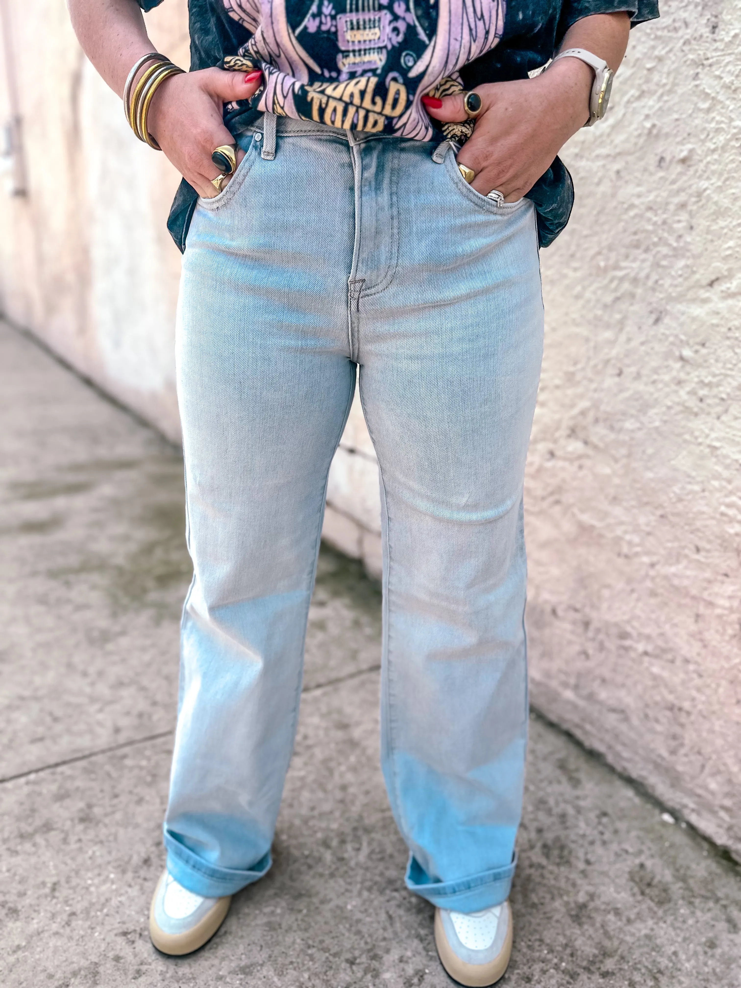 Sadie High Rise Wide Leg 90's Jeans