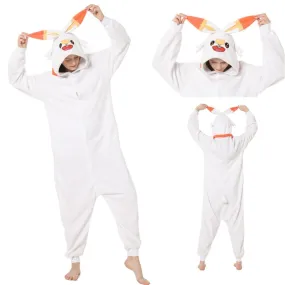 Scorbunny Kigurumi Onesies Anime Pokemon Pajamas Pyjamas Halloween Costume