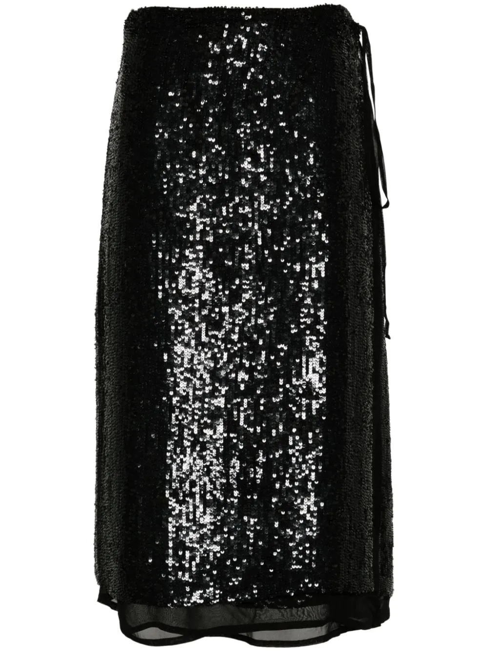 sequin-embellished midi skirt