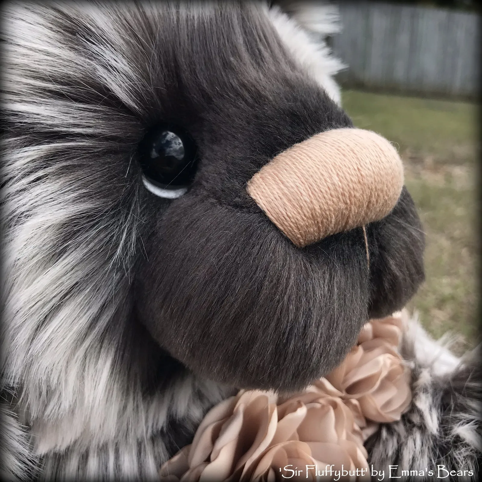 Sir Fluffybutt - 16" faux fur Artist Bear by Emma's Bears - OOAK