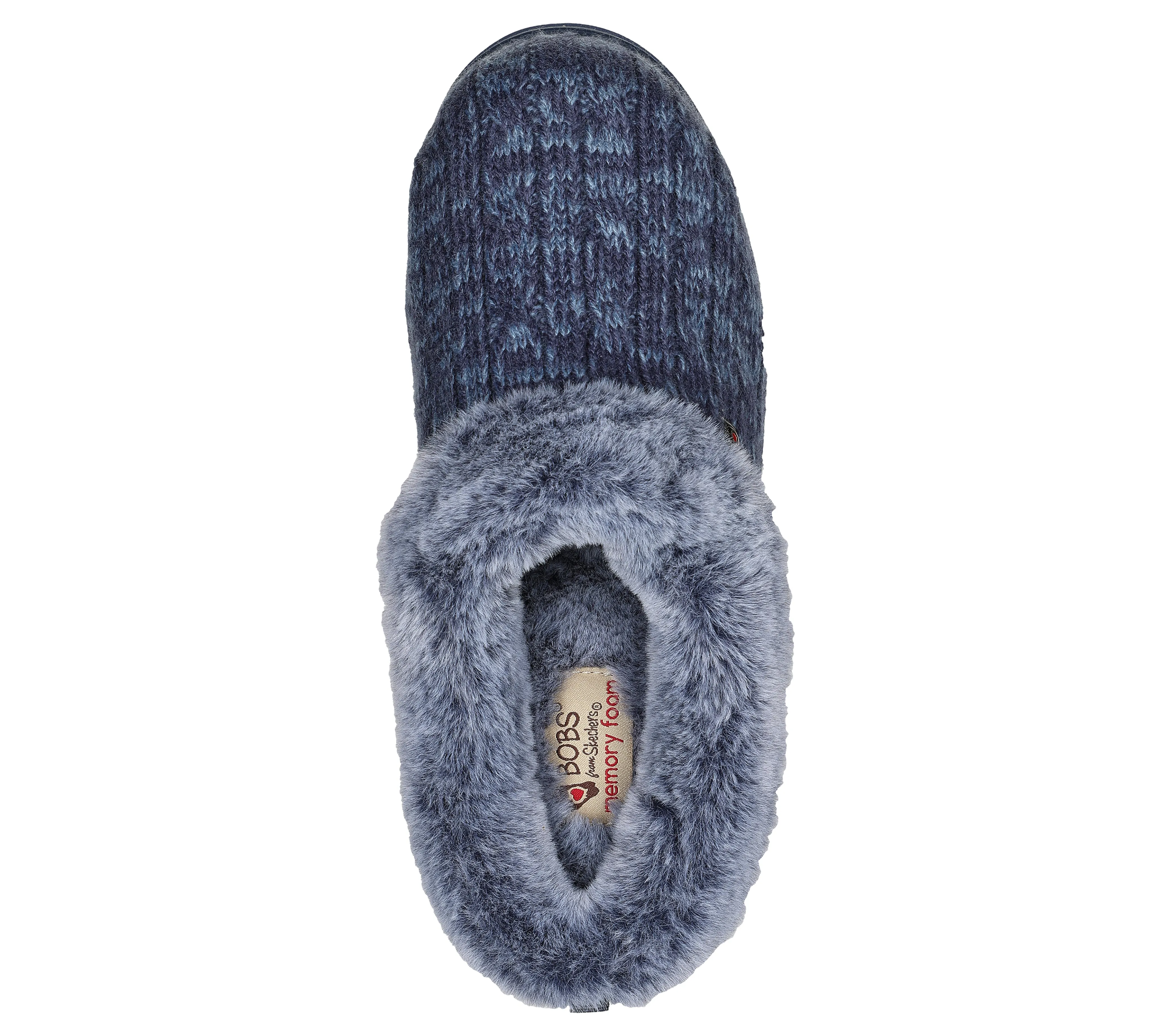 Skechers 31204/NVBL Navy Blue Womens Bobs Keepsakes Comfort Soft Slip On Mule Slippers