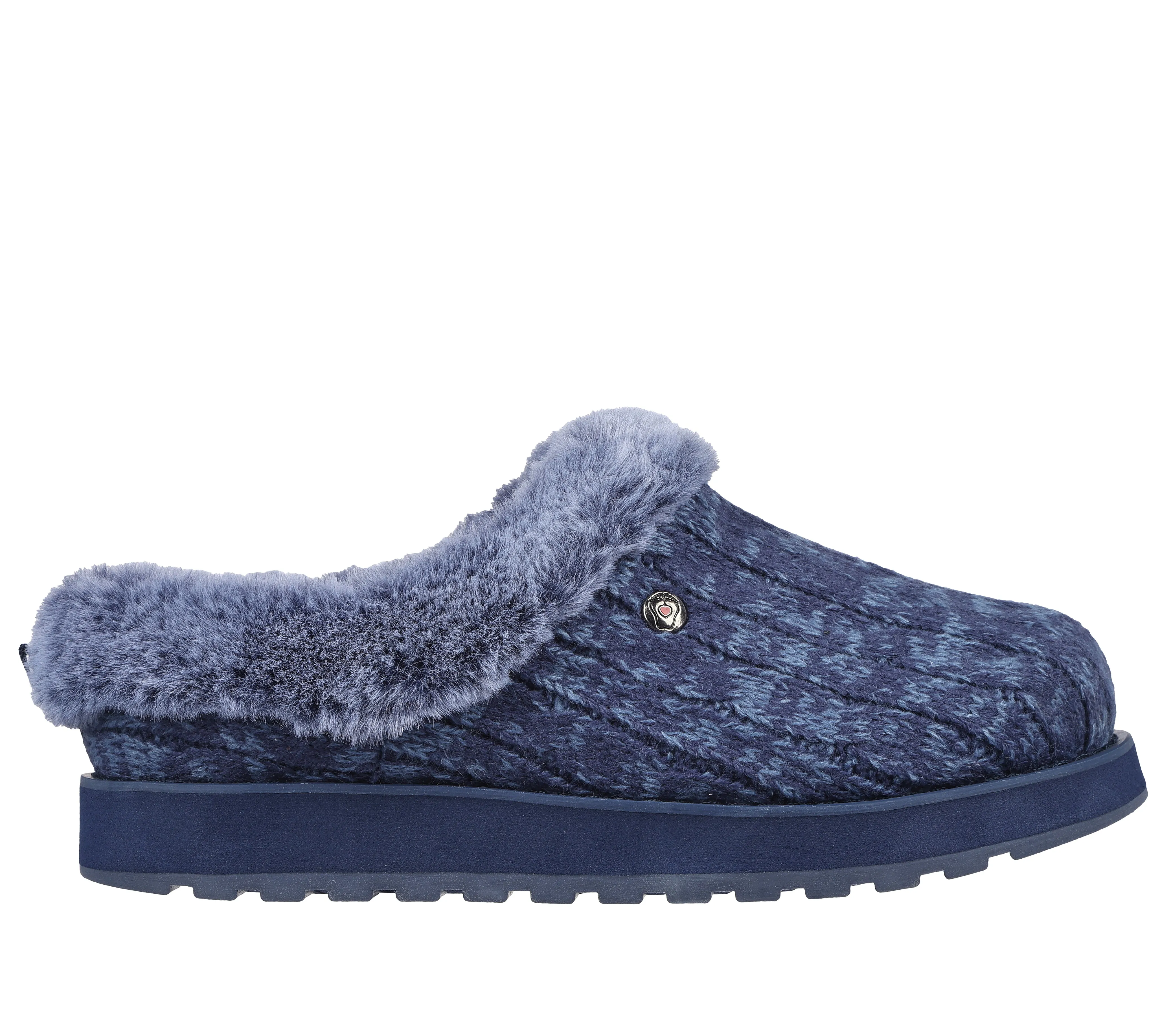 Skechers 31204/NVBL Navy Blue Womens Bobs Keepsakes Comfort Soft Slip On Mule Slippers