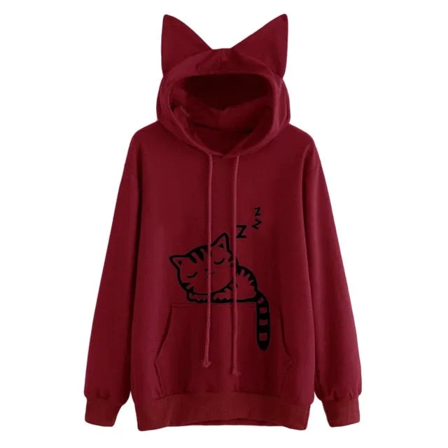 Sleepy Cat Hoodie