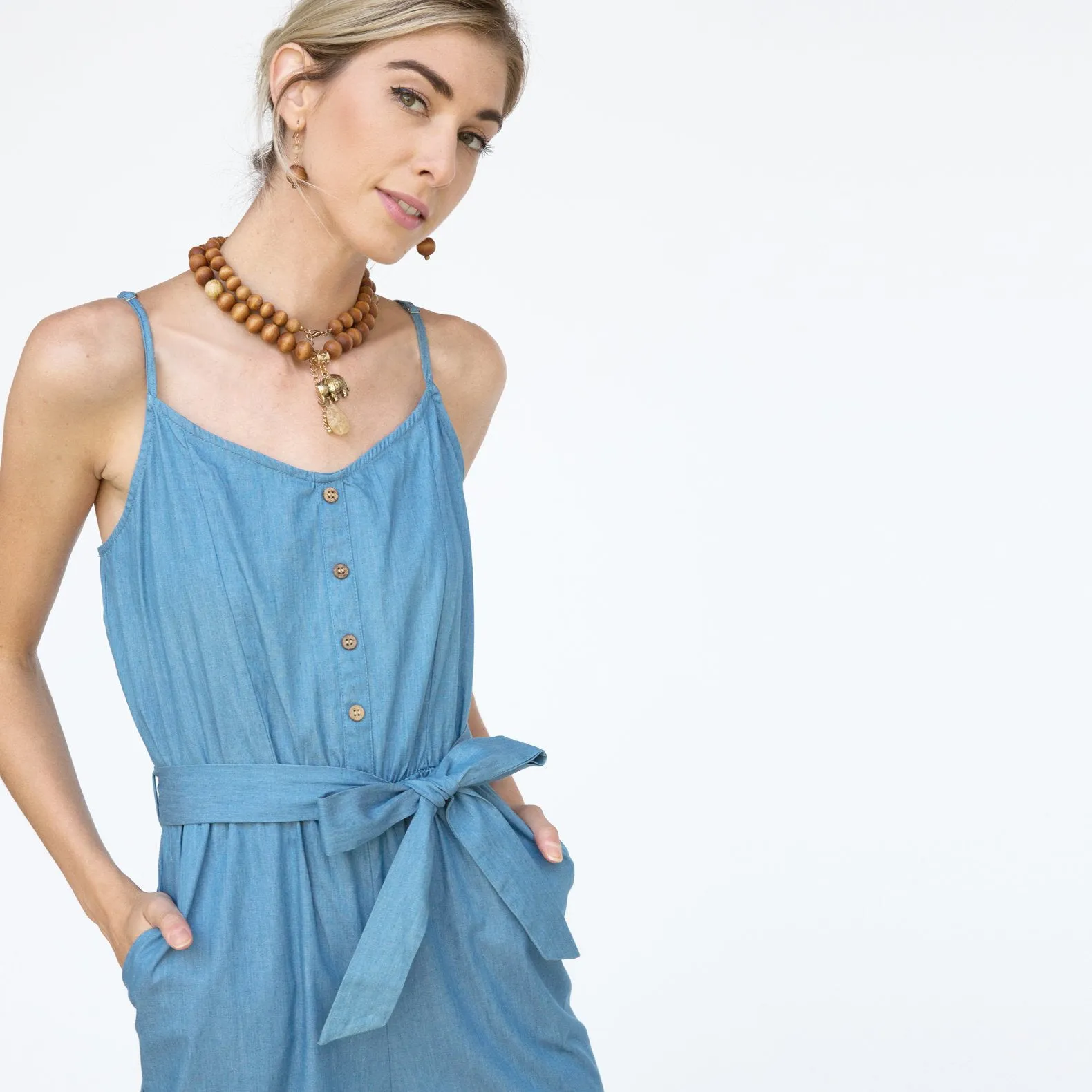 Sleeveless Denim Delight Jumpsuit