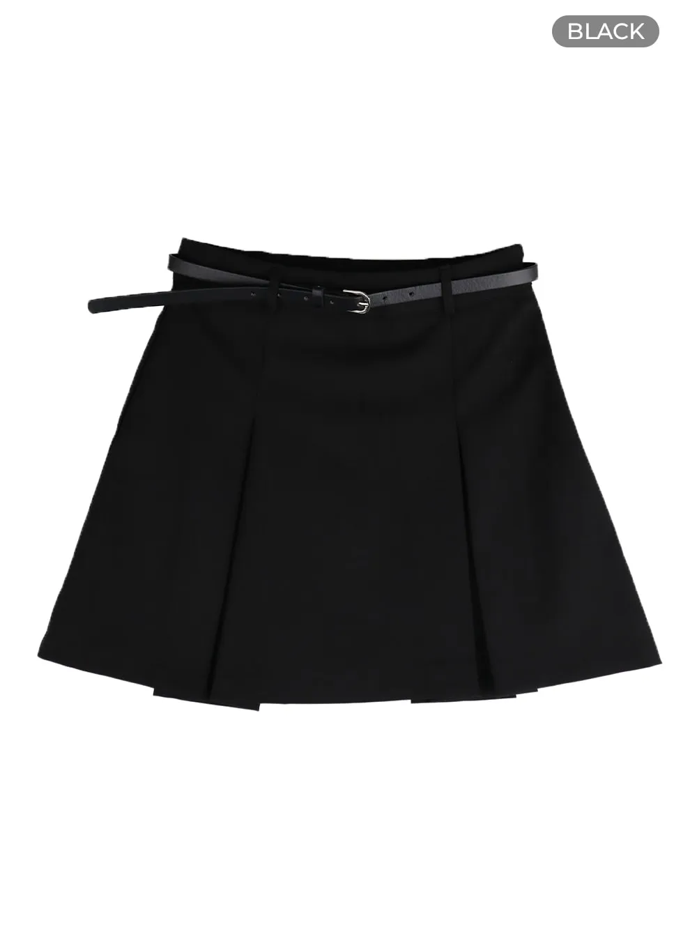 Solid Chic Pleated Mini Skirt IM406