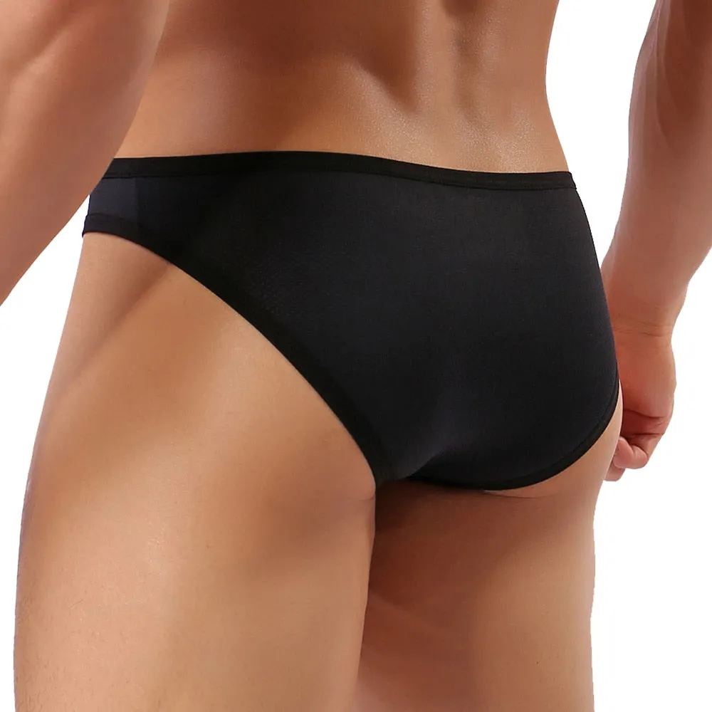 Solid Low Rise Bulge Pouch Underwear