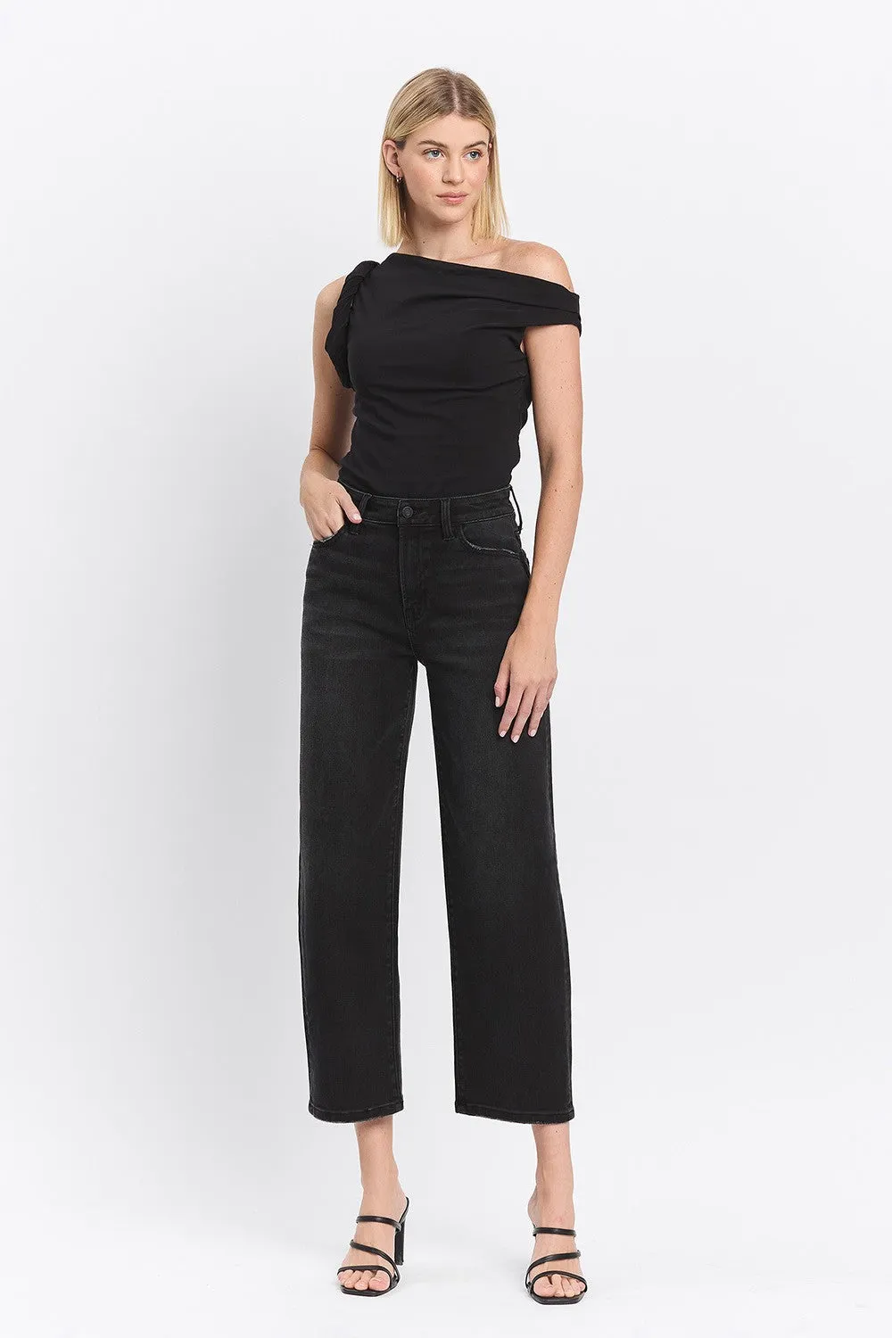 SUPER HIGH RISE WIDE BARREL JEANS