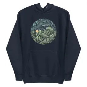 Swirly Mountains | Design by Dylan Fant Classic Fleece Pullover Hoodie