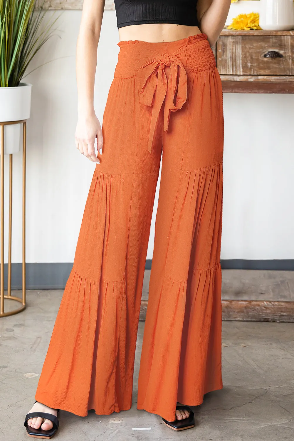 Tangerine Wide Leg Resort Culottes