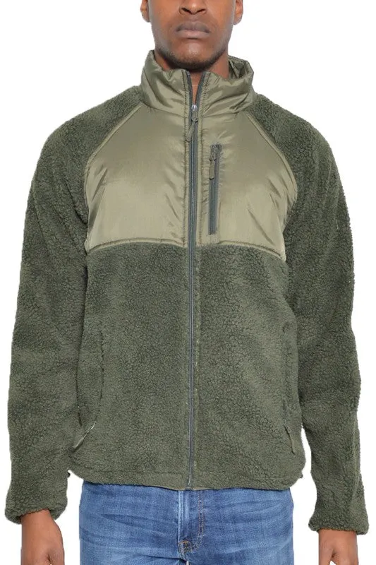 TCF FULL ZIP SHERPA FLEECE JACKET