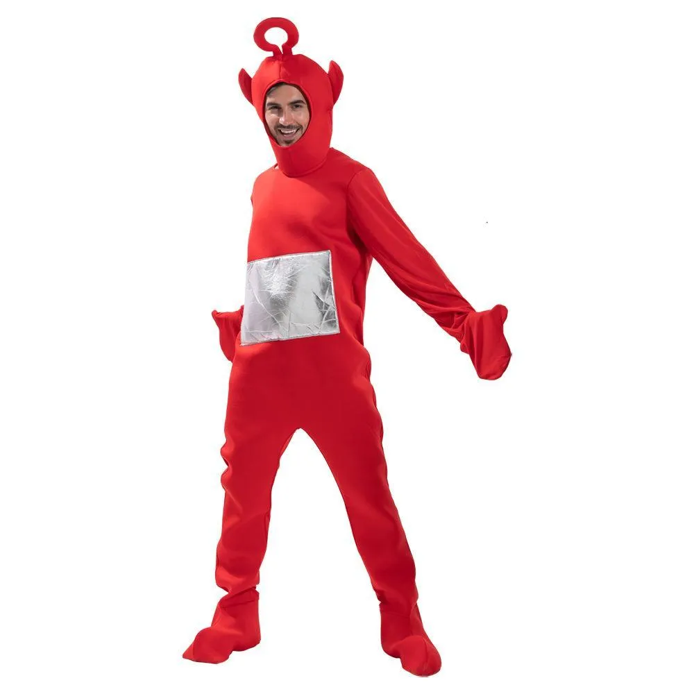 Teletubbies Tinky Winky, Dipsy, Po, Laa-Laa Coral Fleece Onesies Pajamas for Adults