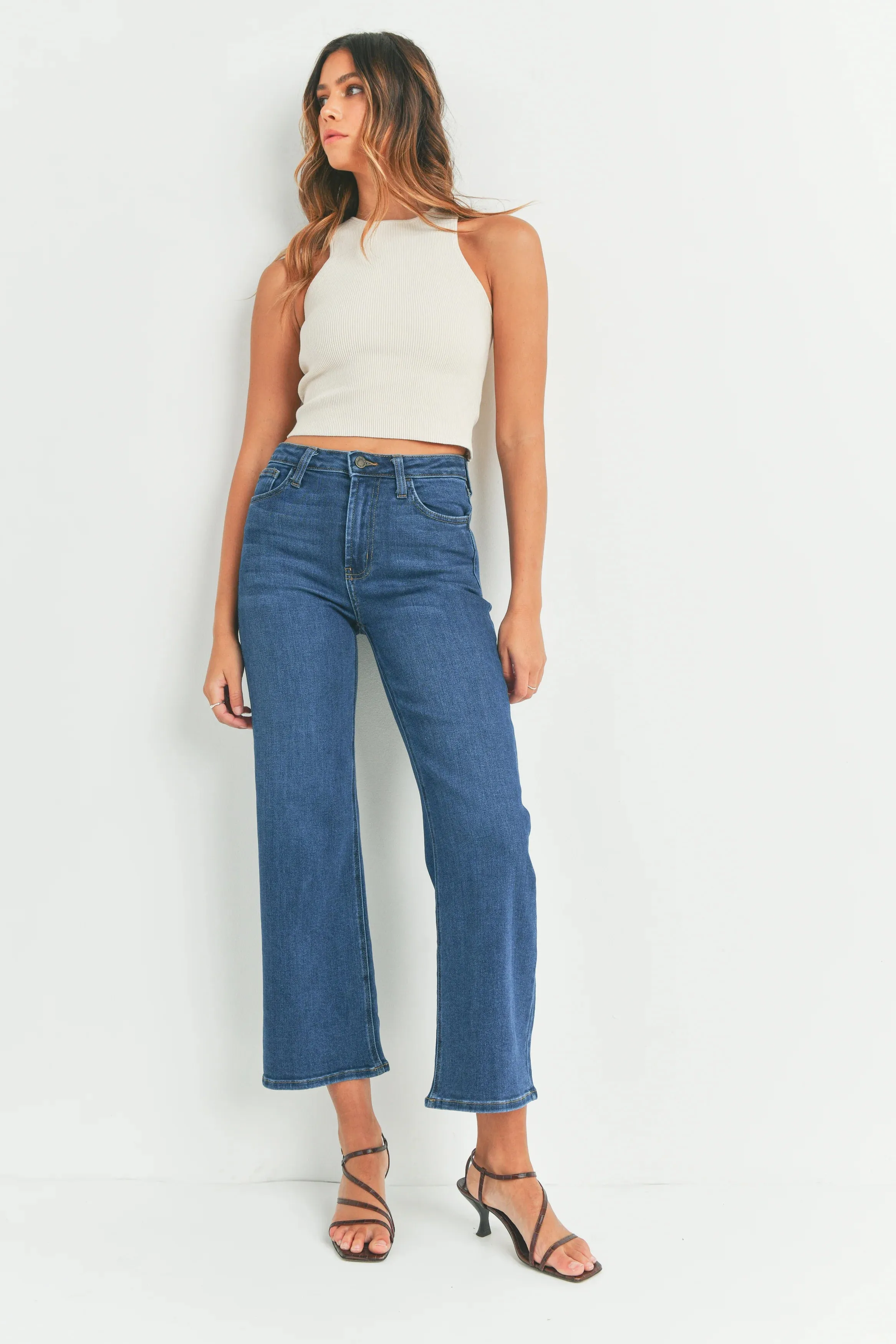 The High Rise Wide Leg Jeans