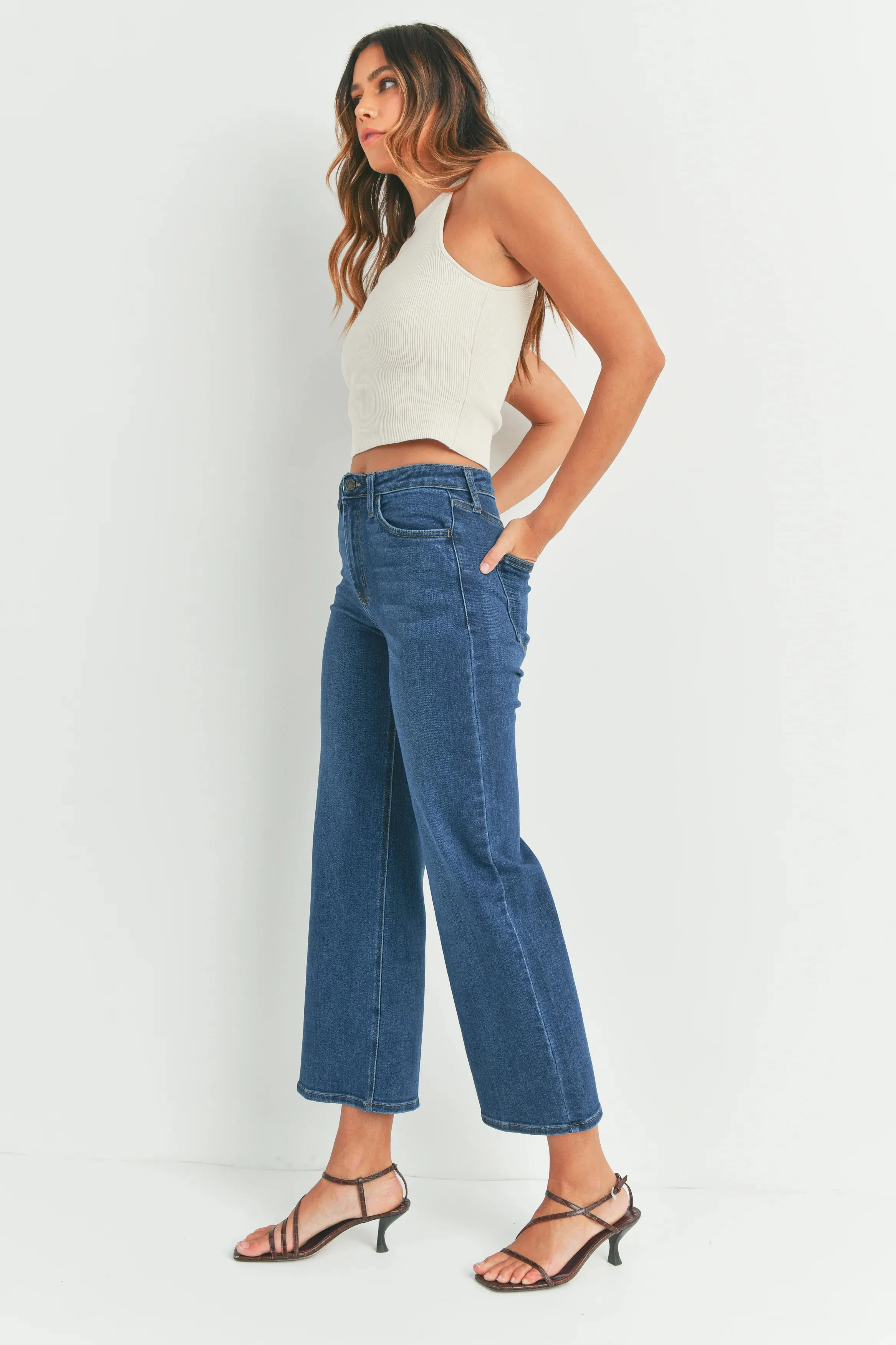 The High Rise Wide Leg Jeans