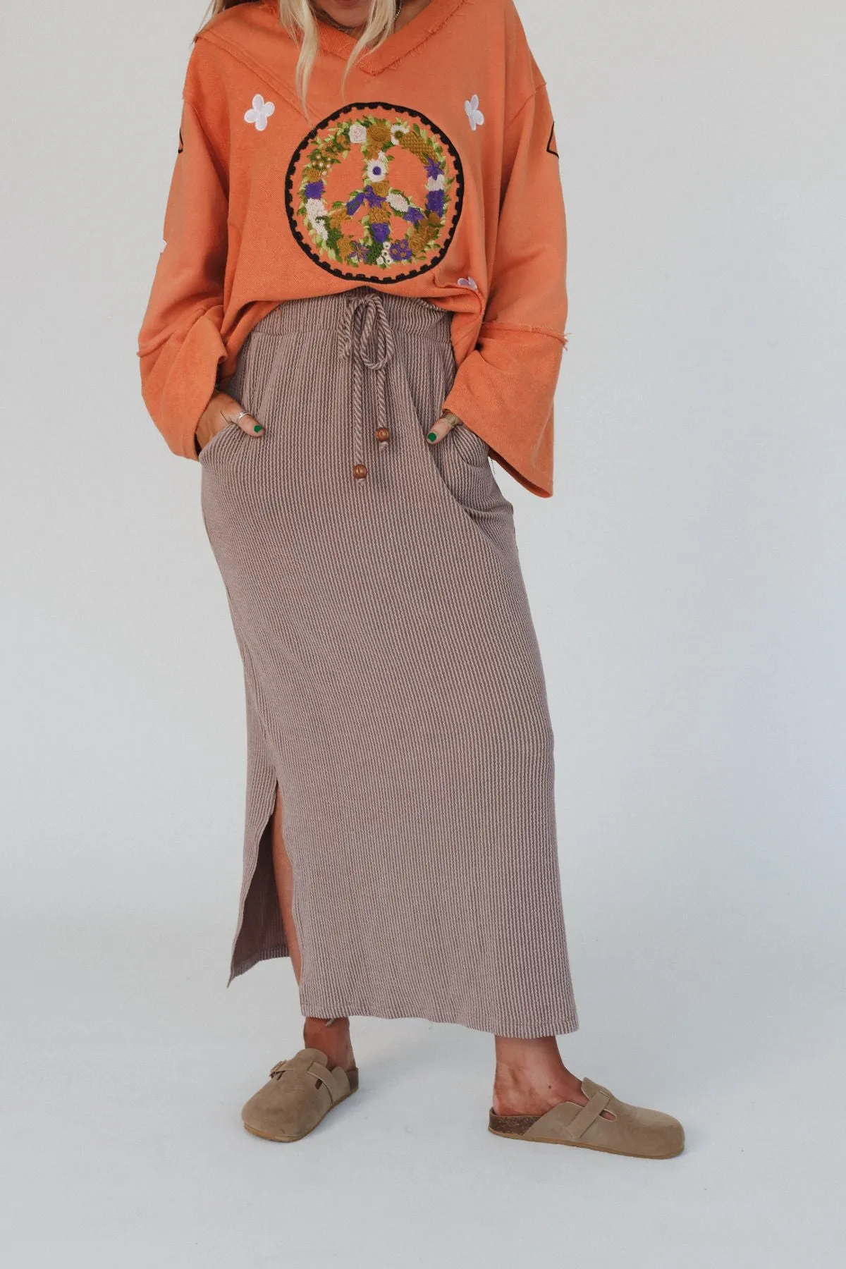 The Nest Desert Rose Maxi Skirt - Acorn